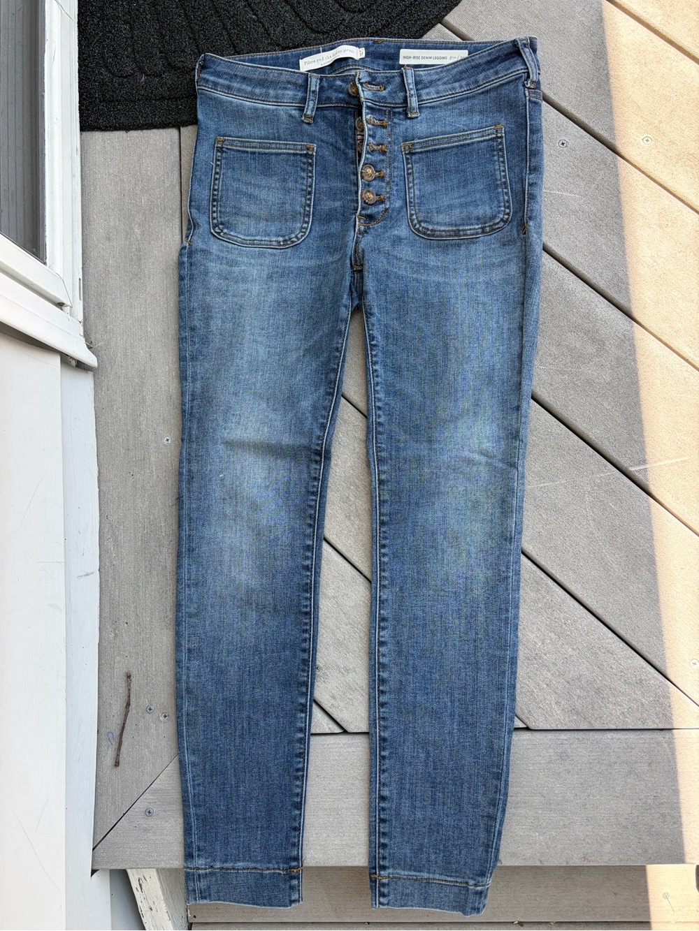 Pilcro and the Letterpress High Rise Denim Leggings